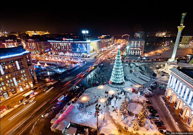 Новость - Досуг и еда - Фотогалерея новогоднего Майдана