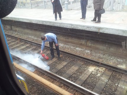 Новость - События - Машинист метро потушил возгорание на станции "Днепр"