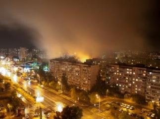 Столб дыма было видно со всего Оболонского района.
Фото: tsn.ua