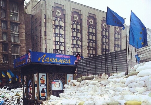 Так выглядят киевские баррикады. Фото buba2008, instagram