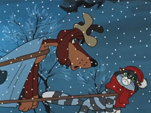 На этой неделе снега не будет. Скриншот с мультфильма "Трое из Простоквашино".