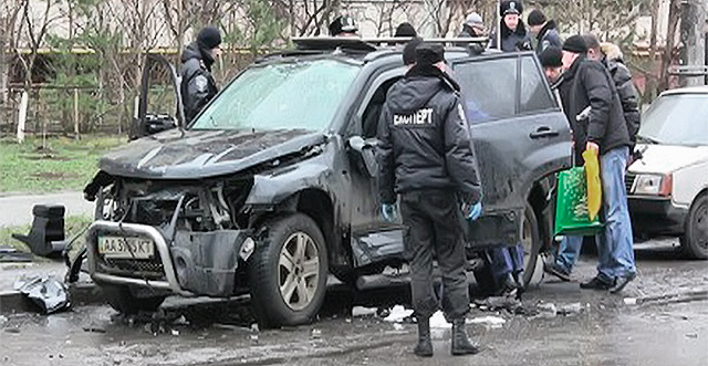 Взорвавшийся автомобиль пренадлежал женщине ЧП. Фото с сайта e-news.com.ua.