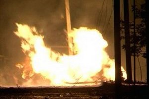 В Киеве горел пост ГАИ. Фото пресс-службы Гос ЧС