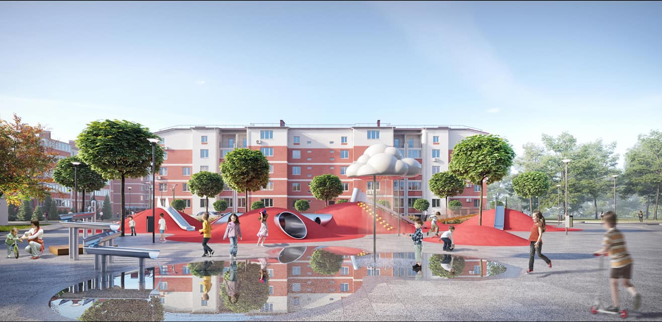 Современный и красочный: на Левобережном появится новый сквер (фото)