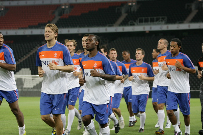 Голландцы уже провели тренировку. Фото с сайта football.ua.