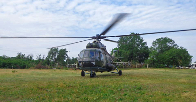 Сбитый вертолет. Фото Юрия Касьянова