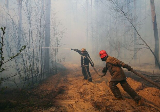 Тлеют торфяники: угроза возобновления пожара в Чернобыльских лесах все еще есть фото