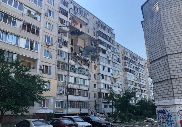 На улице Соломии Крушельницкой взрывом газа пять этажей этажа жилого дома. Фото% пресс-служба ДСНС
