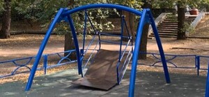 Ни стыда, ни совести: в парке Глобы хулиганы сломали инклюзивные качели (фото)