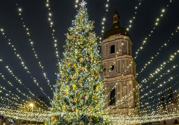 В Киеве установили первую новогоднюю елку. Фото: kyiv.24tv.ua