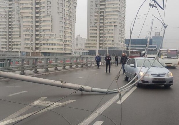 Подрядчик строительства Шулявского моста прокомментировал происшествие - фото: censor.net