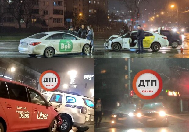 Jaguar на столбе, аварии таксистов и патрульных: как на киевских дорогах встречали Новый Год - фото