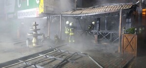 Пожар перед Рождеством: в Голосеевском районе полностью сгорело кафе