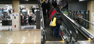 Опасный спуск: в ТРЦ на Теремках люди травмируются на скользком эскалаторе