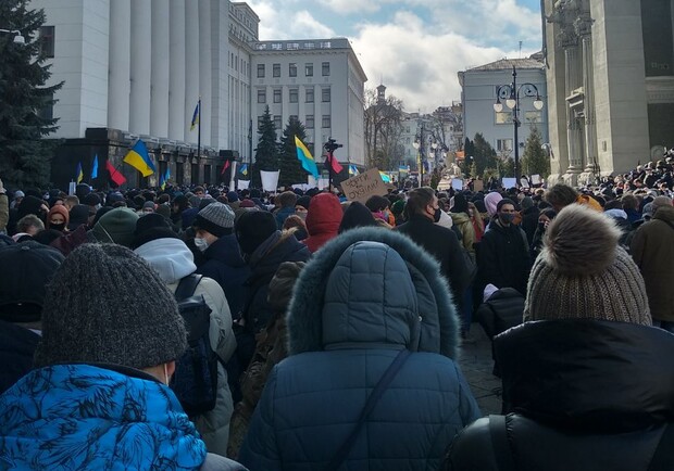 Акция в поддержку Стерненко на Банковой. Фото: Юлия Туник