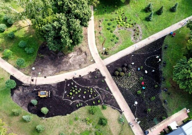 В парке "Веселка" высадили 13 тысяч растений . Фото: "Киевзеленбуд".