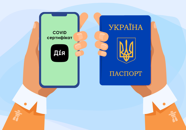 В Украине Covid-сертификат в "Дії" можно получить с бумажным паспортом. Фото: Vgorode