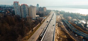 В Запорожье завершили строительство съездов и эстакад нового вантового моста