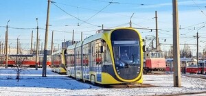 В районе ДВРЗ на левом берегу идут испытания современных новых трамваев