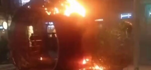 На Европейской площади вспыхнула новогодняя иллюминация (видео)