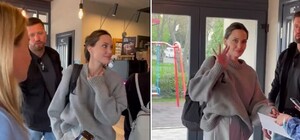 В кафе во Львове заметили Анджелину Джоли – видео