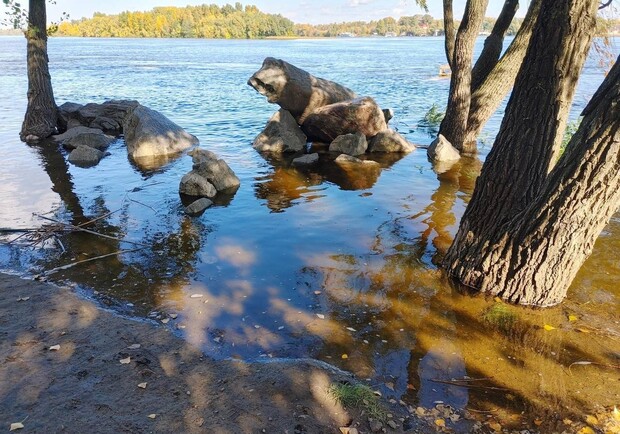 Дніпровська вода підтопила на Оболоні парк "Наталка" – фото. 