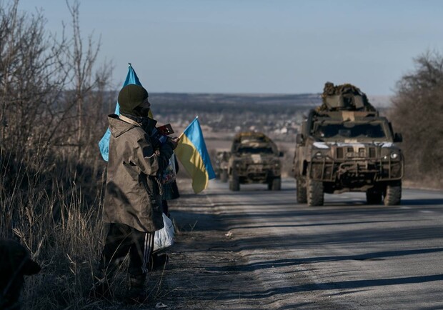 Карта боевых действий на Украине 18 января. 