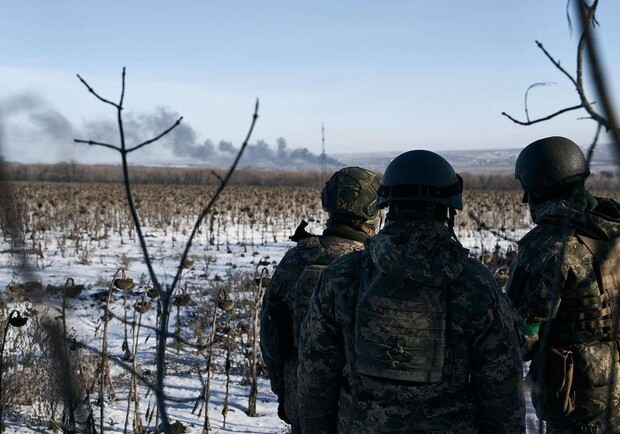 Карта боевых действий в Украине 22 января. 