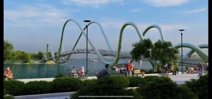 У Києві продовжать будувати пішохідний міст на Оболонський острів