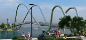 Когда в Киеве достроят пешеходный мост-волну на Оболонский остров