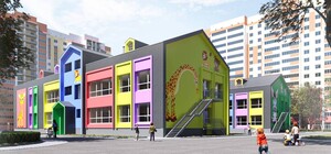 Покинуту понад 20 років споруду на Оболоні перетворять на сучасний дитячий садок - фото