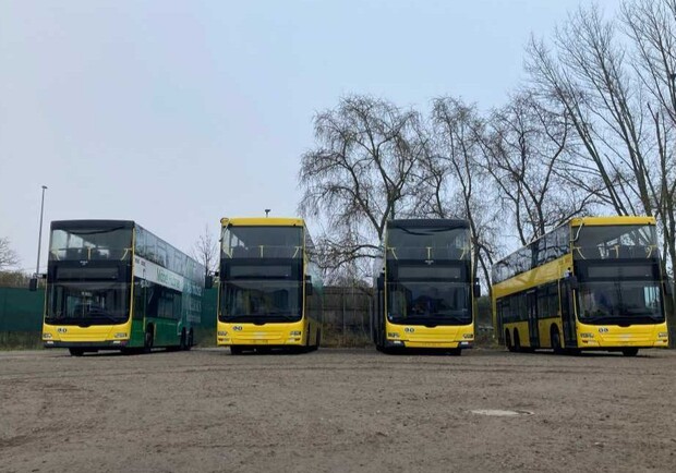 Где в Киеве будут ездить двухэтажные автобусы от Германии - 