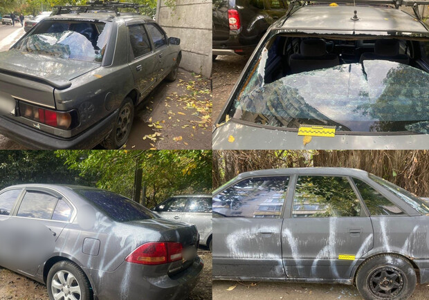 У Києві пошкодили 8 авто на Оболоні: обмалювали та побили вікна - 