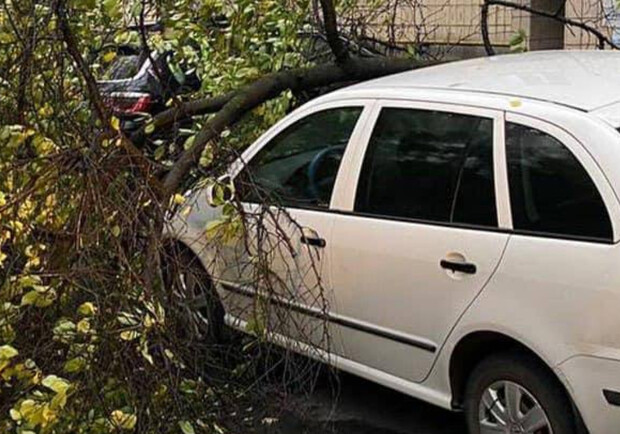 Последствия урагана в Киеве: поврежденные дома, авто, киоски, блокированные дороги. 
