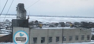 Из-за ветра в Одессе упала 100-метровая труба на одной из котельных