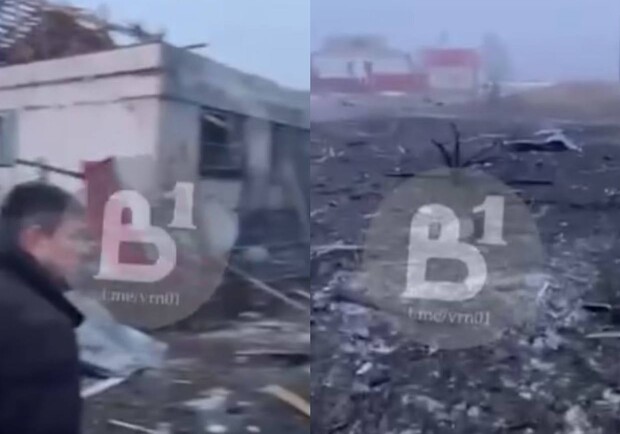 Ракета, яка летіла на Київ, впала на території РФ і зруйнувала будинки. 