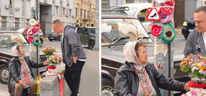 В Днепре пенсионерка из Бахмута продает цветы и ведет TikTok: видео растрогало соцсети