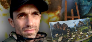 Минометчик из Днепра рисует картины прямо на передовой