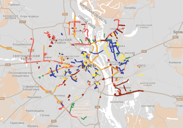 В Киеве появилась онлайн-карта с велодорожками - 
