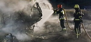 Ночной дроновый удар по Одесчине: горелая автостоянка, есть погибшие (обновлено)