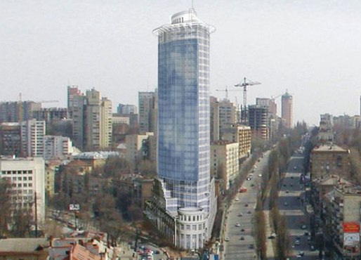 Несколько лет парус был самым высоким зданием в Украине. Фото с сайта www.parus.biz