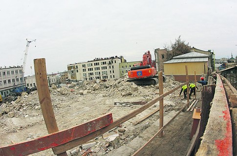 Андреевский после сноса здания. Фото Ю. Кузнецова, segodnya.ua