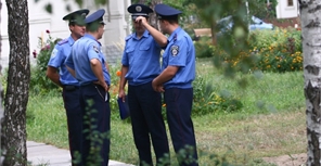 Милиция патрулирует в Бабий Яр. Фото Максима Люкова