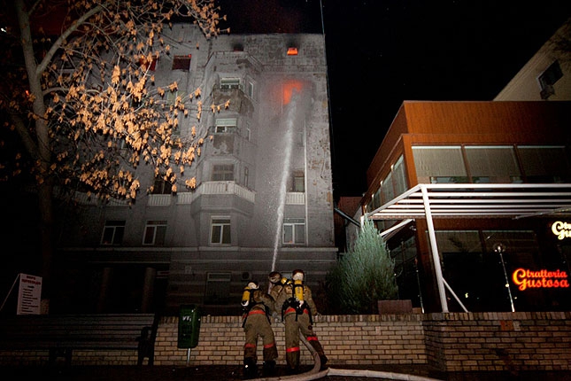 Дом по улице Мазепы 13 горел в ночь с 20 на 21 ноября. Фото с сайта КГГА