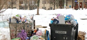 В некоторых районах Киева уже неделю не вывозят мусор