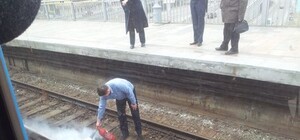 Машинист метро потушил возгорание на станции 