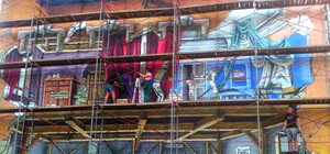 Дом на Большой Житомирской разрисовали 3D-граффити