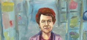 В Донецке нарисовали портрет Людмилы Янукович с тележкой в супермаркете