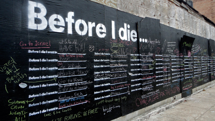 Проект Before I Die родился в США. Фото: www.cbc.ca
