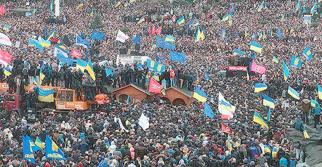 По словам участников митинга, на Майдане было около 1,5 миллиона людей. Фото с сайта www.epochtimes.com.ua